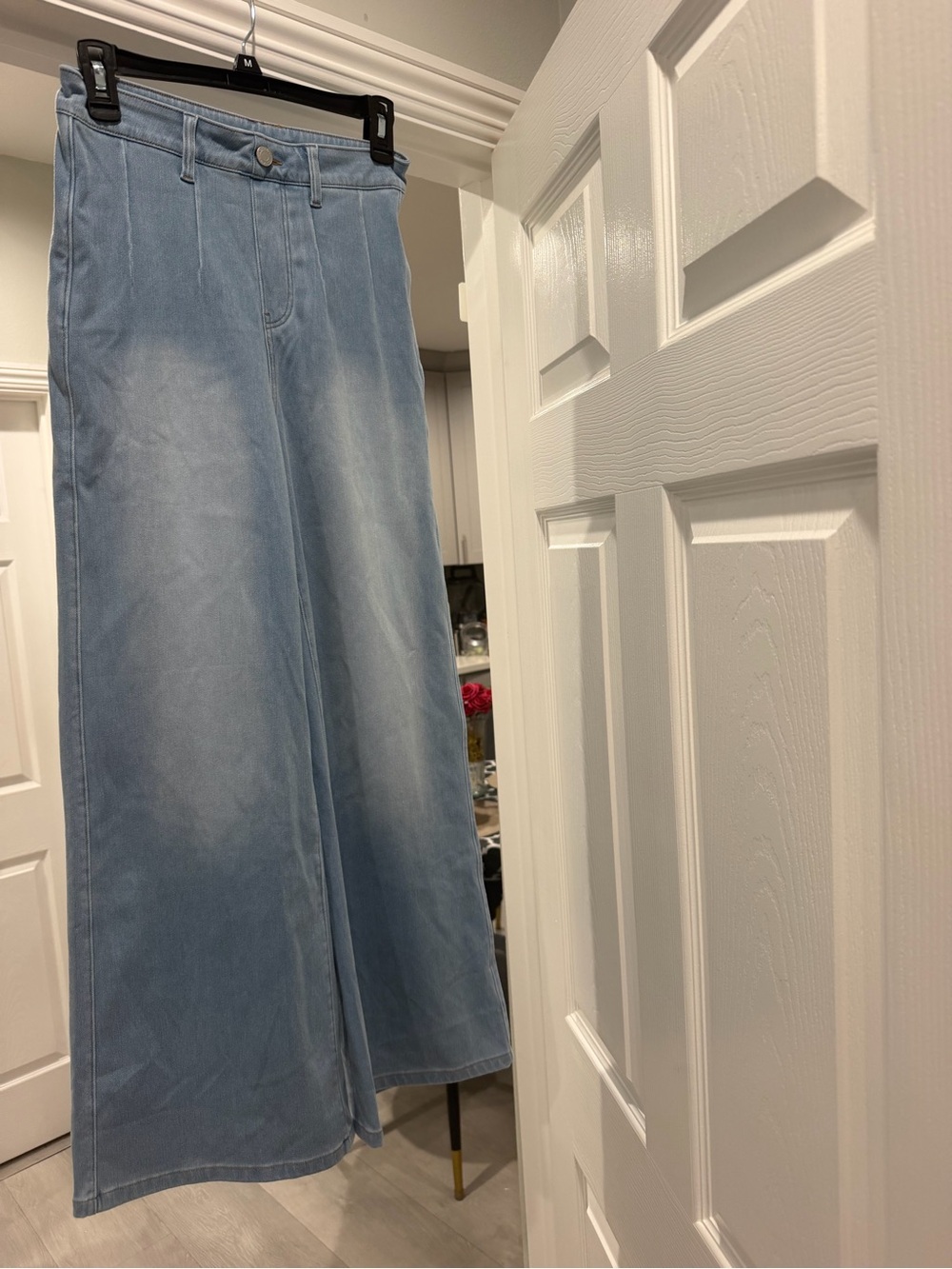 HALARA Light Blue High-Rise Wide Leg Jeans